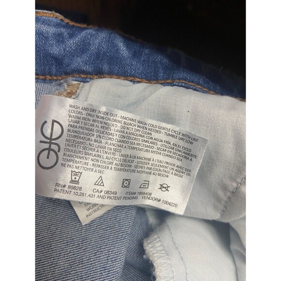 Ella Moss Cropped Jeans Womens 4 Blue Flat Front Wide Leg Slash Pockets Classic - Picture 10 of 10